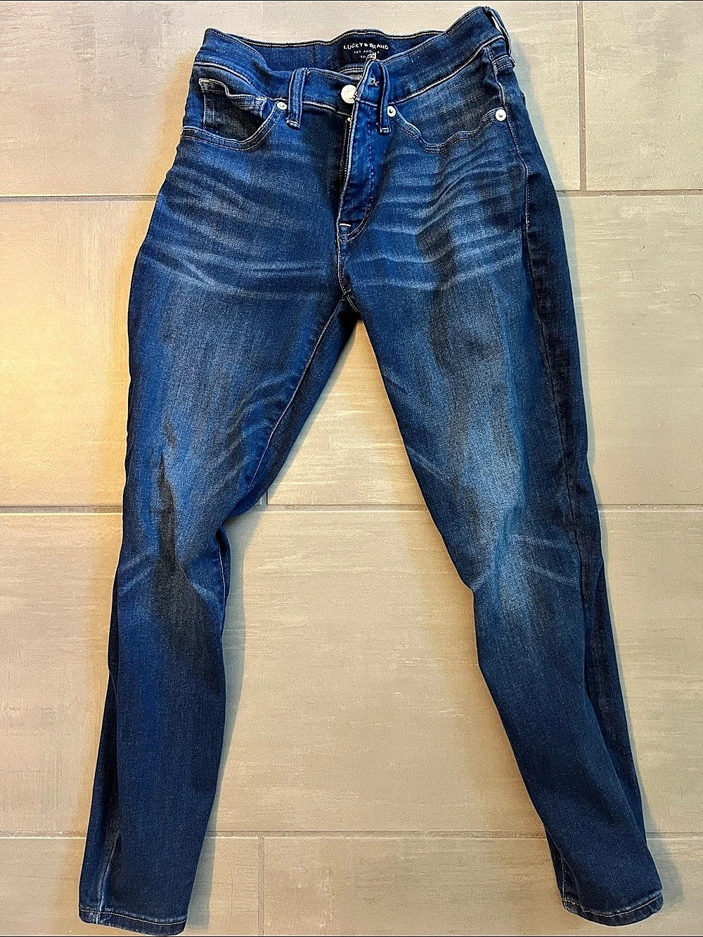 Lucky Brand Mid Rise Skinny Jeans Blue Waist 26